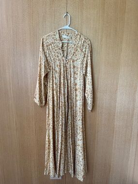 Natalie Martin Fiore Maxidress Yellow and Cream Floral